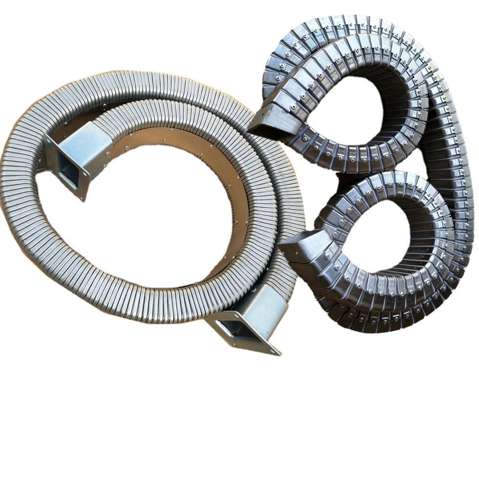 不锈钢全封闭式钢铝拖链装载链条车床矩形软管穿线拖链导管保护套