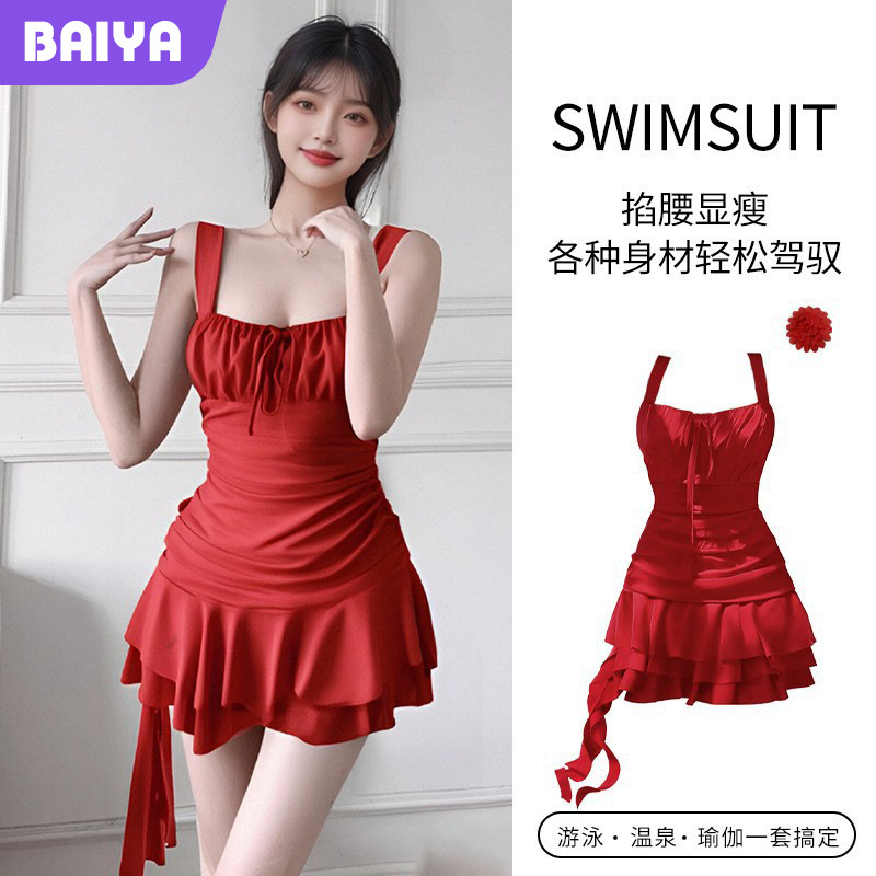 Traje de baño de alta calidad de verano para mujer, tirantes sexy de una pieza, vacaciones en la playa, puro deseo de cubrir la carne, traje de baño delgado para mujer al por mayor