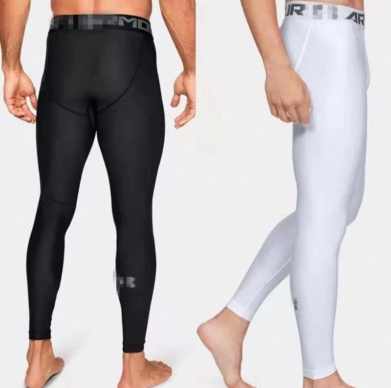 Cross-Border Quick-Dry Sports Compression Leggings for Men, Color-Blocked Compression Base Layer Pants for Basketball, Running, Training, and Fitness, Wholesale from Manufacturer