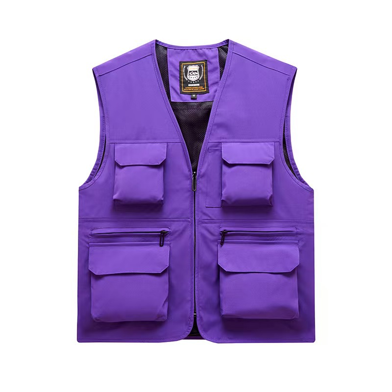 Outdoor Multi-Pocket Quick-Drying Fishing Vest Men's Thin Mountaineering Waterproof Vest Group Clothing Work Clothes for Men