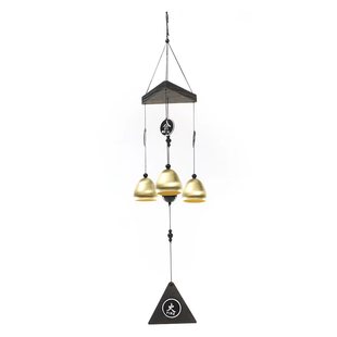 New traditional golden wood water fire soil retro wind chimes New Year home garden metal wind chimes pendant