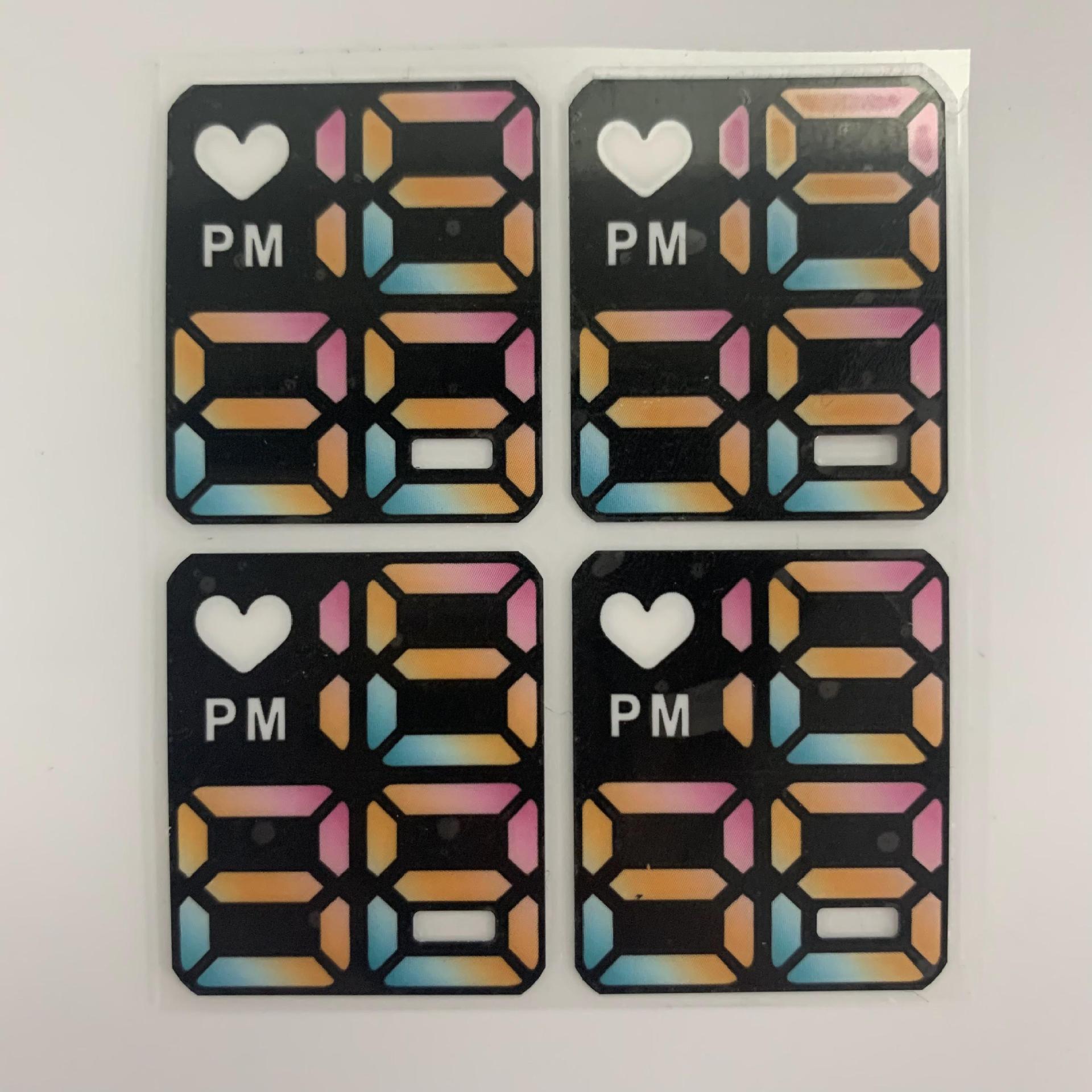 东莞丝印源头厂家UV彩印智能LED数码管数显手表膜片 PET光学薄膜