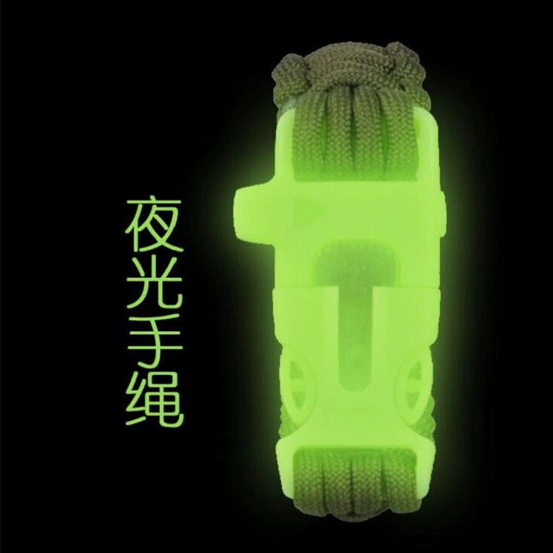 Оптовая открытый зонтик веревка свисток пряжка тканые запястье ремень браслет жизни веревку светящийся многофункциональный браслет