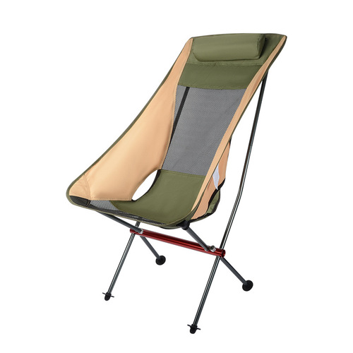 Outdoor aluminum alloy moon chair, fishing chair, back chair, picnic folding chair, camping stool, beach chair, luxury bold style