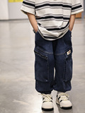 Детские весенние джинсы для мальчиков, трехмерные штаны, повседневные брюки для отдыха, подходит для подростков