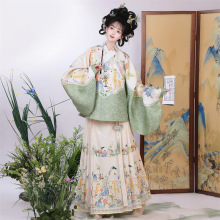 汉虞葵【踏马迎春】大明贵女明制原创汉服女交领马面裙春秋汉服套