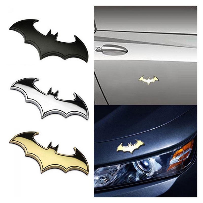 汽车3D金属车贴 金属个性蝙蝠车标 改装车身贴 尾标 机盖标 侧标