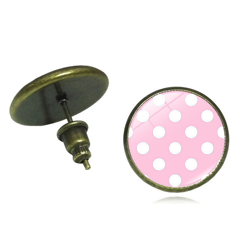 Simple Style Polka Dots Alloy Plating Womenu0027S Ear Studs 1 Pair