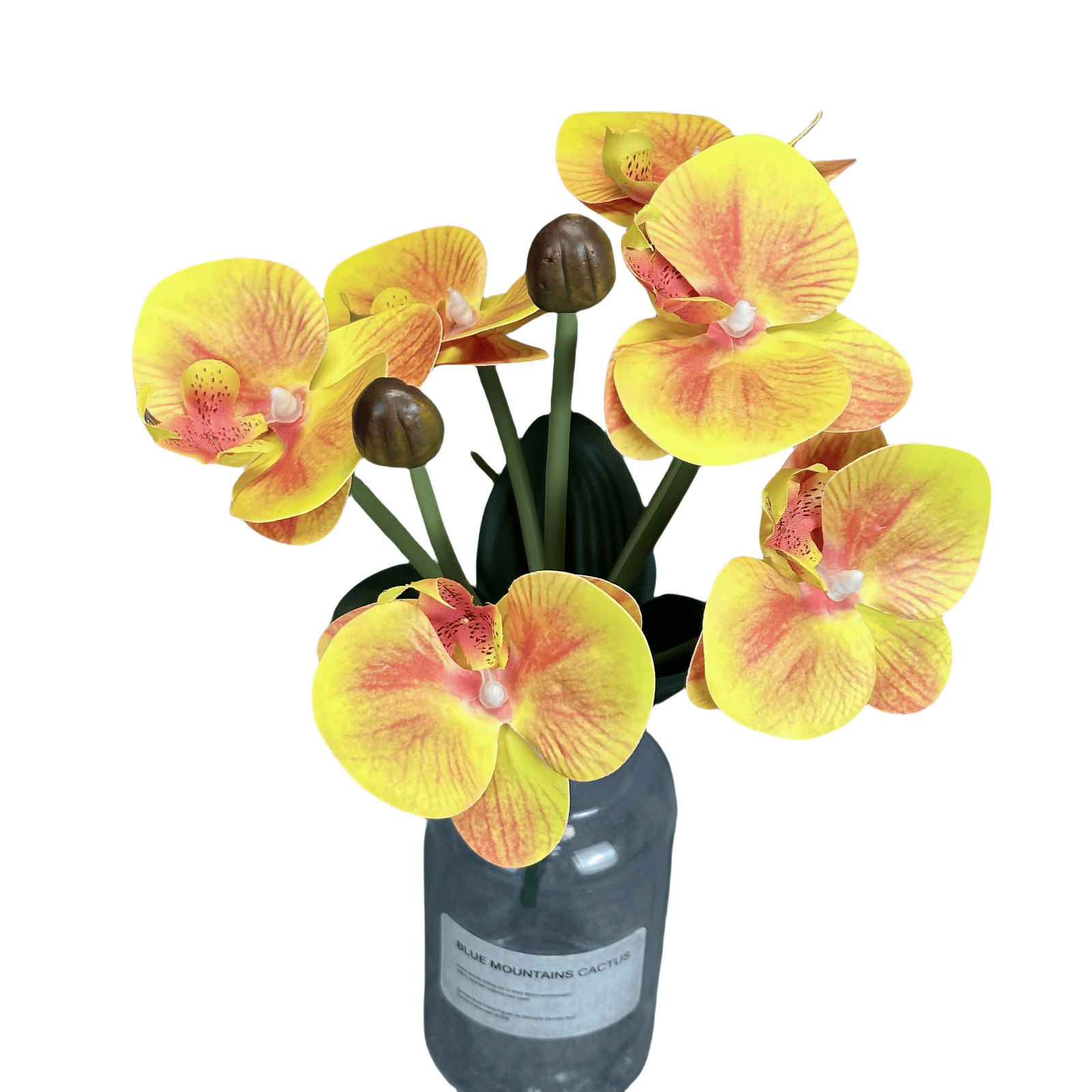 Simulación de impresión 3D orquídea mariposa en maceta decoración de la sala de estar accesorios adornos de flores falsas transfronterizas al por mayor