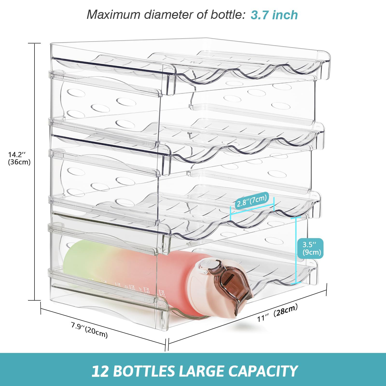 Nuevo estante de almacenamiento de botella de vino transfronterizo PET transparente estante de exhibición de vino extranjero escritorio multi-capa estante de almacenamiento de taza de agua
