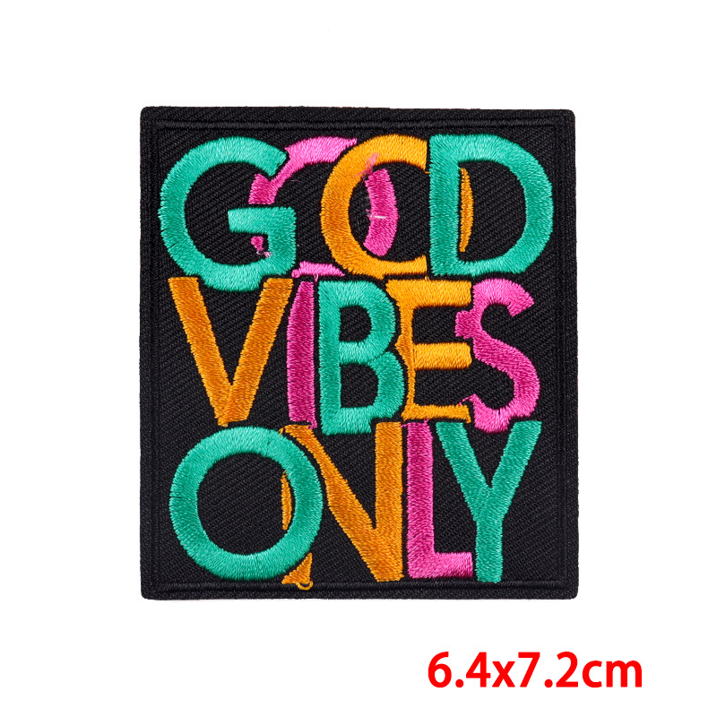 Hip-hop Retro Letter Color Block Embroidery Thread Cloth Sticker 1 Piece display picture 4