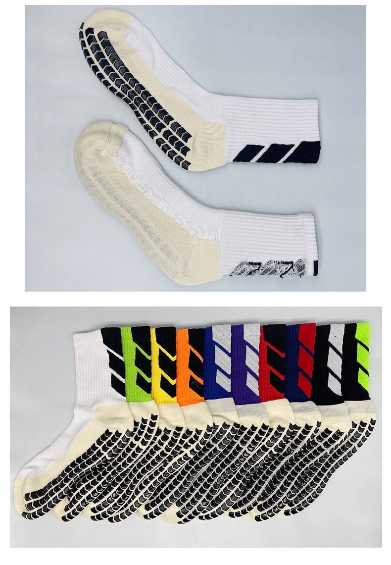 Calzini da calcio professionali a metà polpaccio con punti antiscivolo e imbottitura in spugna traspirante – Calzini da calcio antiscivolo e traspiranti per uomini e ragazzi_voghion.com