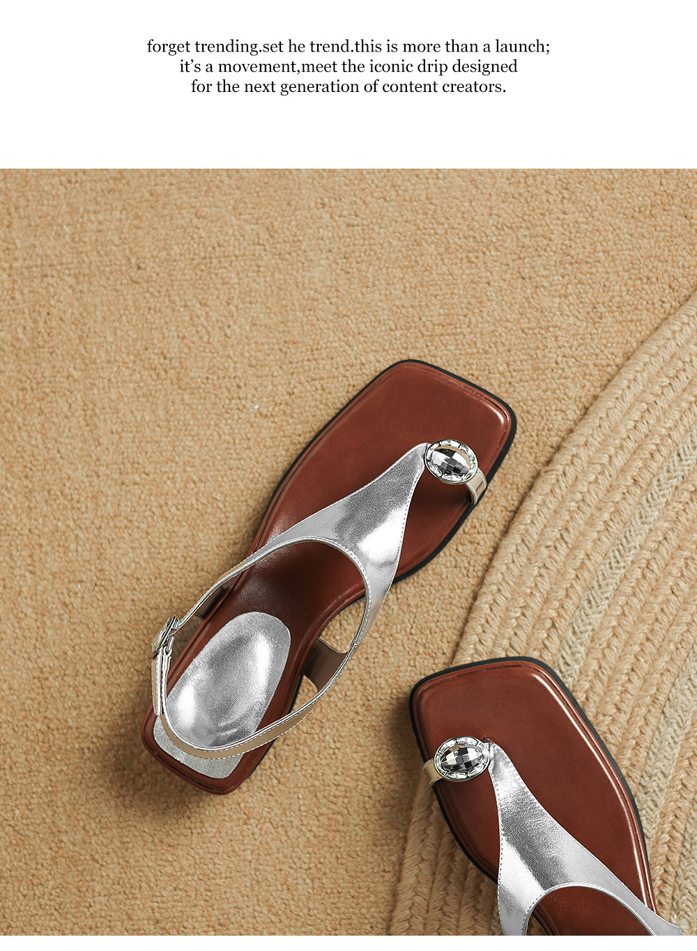 Sandal xỏ ngón nữ đế bệt phong cách nghỉ dưỡng — màu vàng chi tiết 27