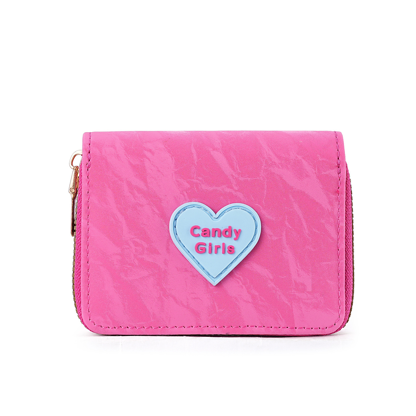 Nuevo cross-border cremallera billetera caramelo chica moda encantadora multi-tarjeta bolso de cambio de mujer cartera dulce clip corto
