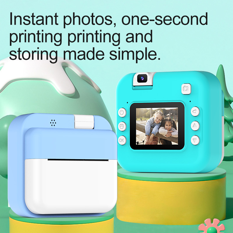 La nueva cámara de impresión térmica transfronteriza AC300 mini fotocamera de impresión térmica de alta definición puede tomar fotos y videos para niños