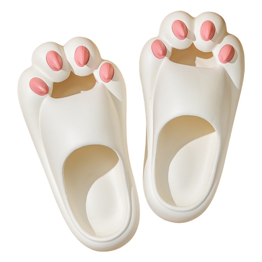 2023 verano nuevo gato garra zapatillas desgaste al aire libre de las mujeres mierda sensación linda pareja interior casa antideslizante zapatillas hombres