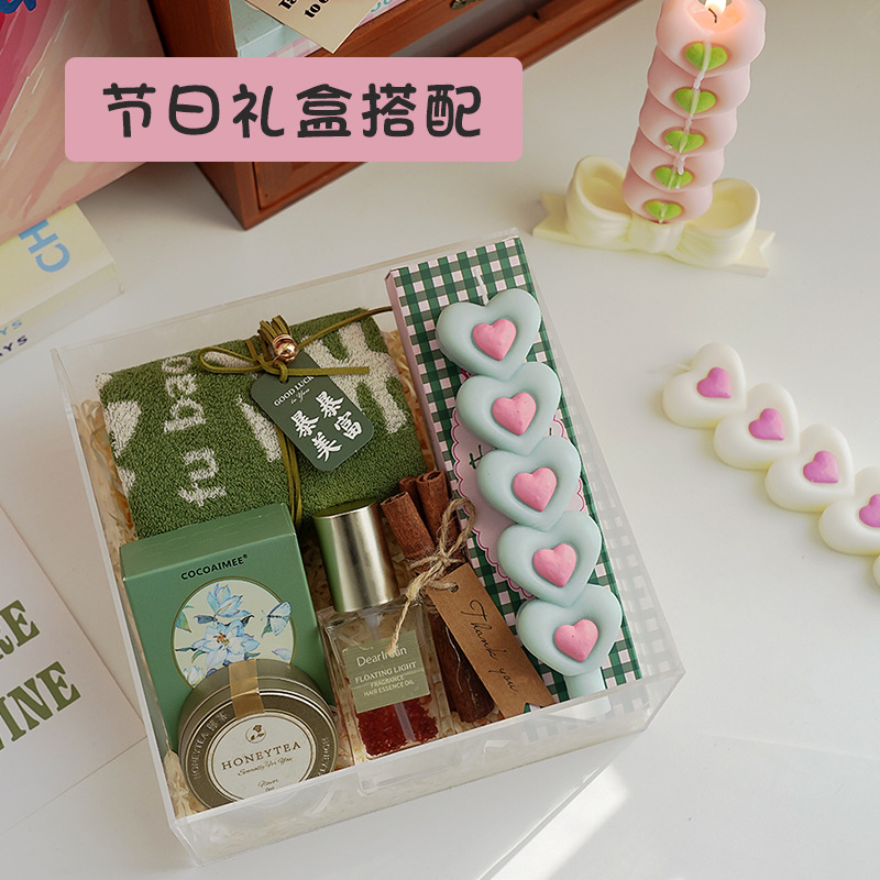 Vela de amor de poste largo Regalos de nicho de cumpleaños hechos a mano Regalos creativos transfronterizos Adornos de fragancias Vela de aromaterapia personalizada