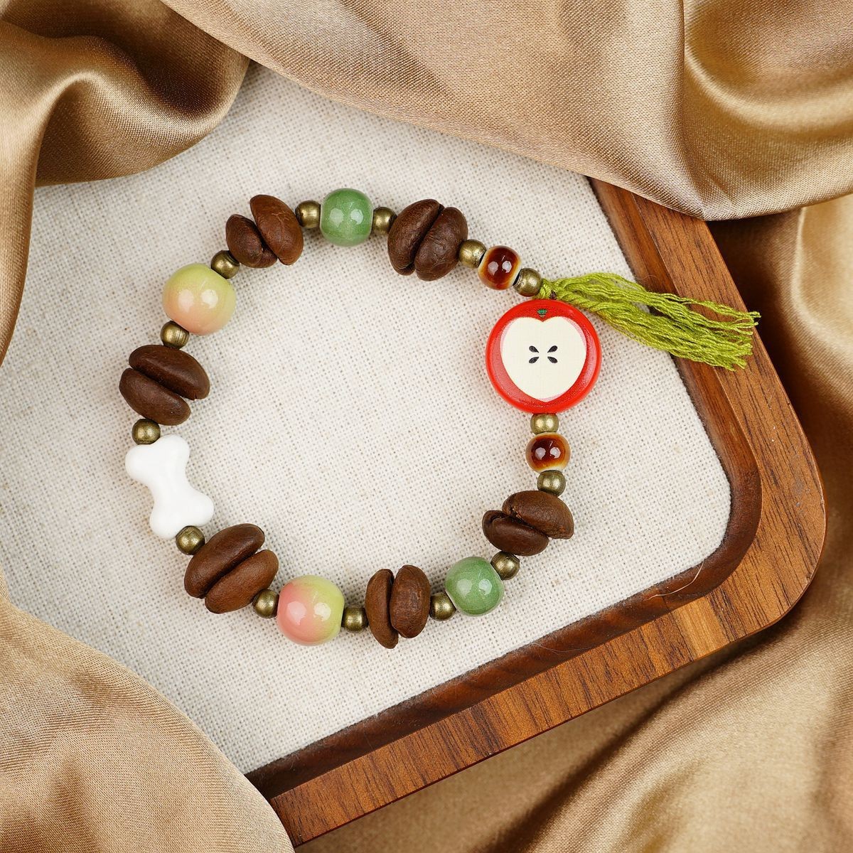 Jingdezhen pulsera de cerámica de verano mujer alta sensación galletas serie de gatos nicho diseño universal pulsera alta sensación