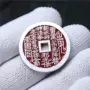 手工原创工艺足银朱砂
