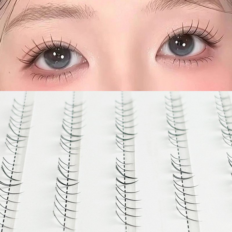 梦朵公主 女团猫爪爪分段式下睫毛透明梗仿真妈生睫根根分明自然|undefined