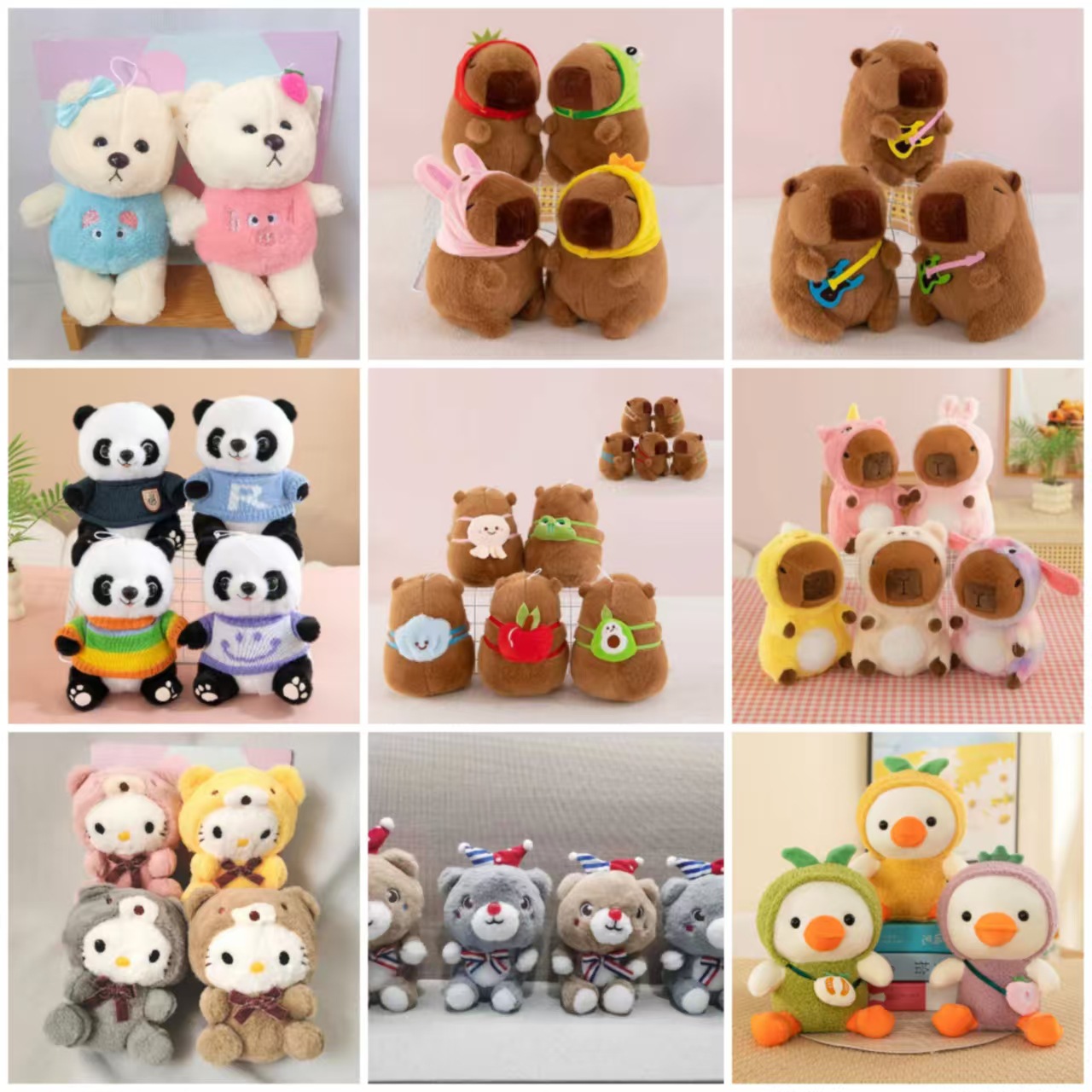 Juguetes de peluche Capibara 8 pulgadas muñecas de peluche