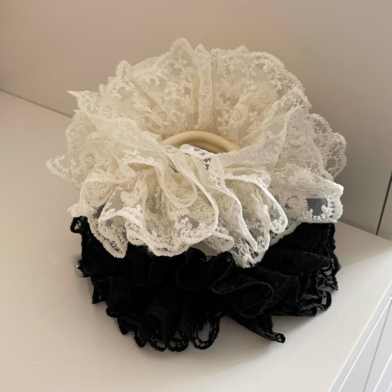 Super Fairy Internet Celebrity New Lace Scrunchie Hair Tie Elegant Fashion Girl Headband Boutique Store Hair Accessory