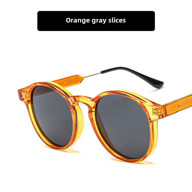 2018 New Fashion retro sunglasses 9165 texture round frame transparent sunglasses cross-border fashion sunglasses_voghion.com