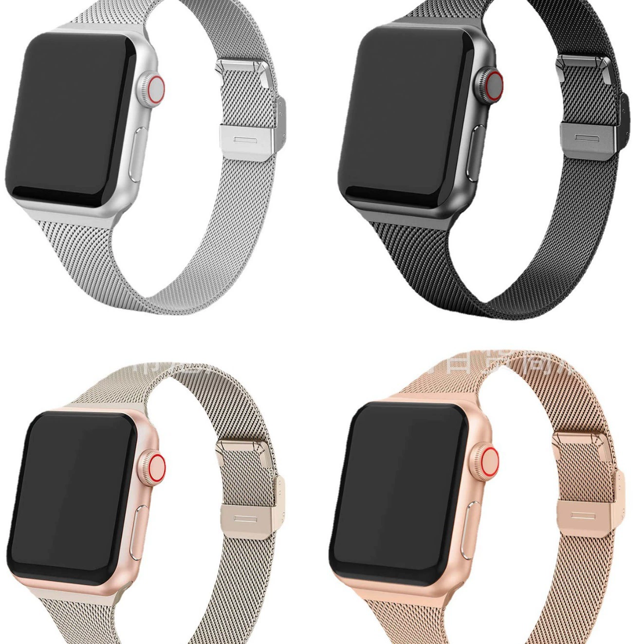 Подходит для Apple Watch iwatch11/98SE узкая стальная миланская цепочка ремешок из металла 49/45 мм