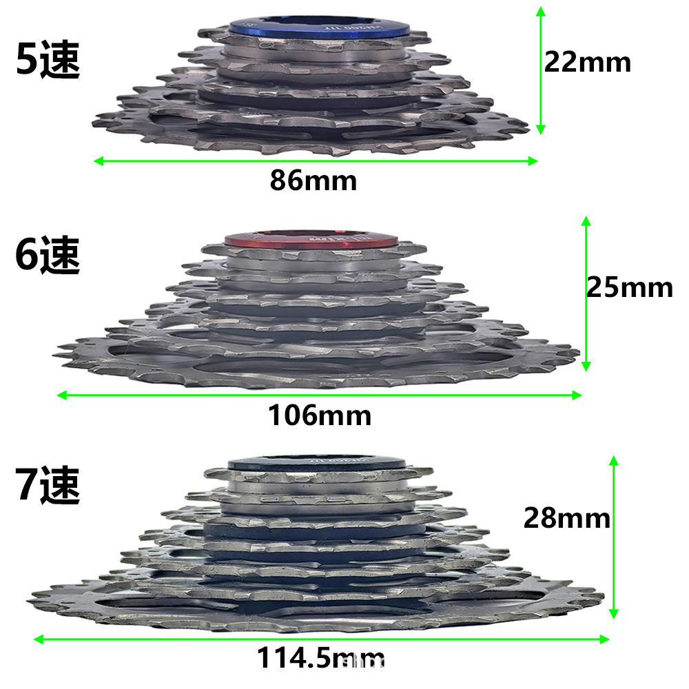 Volante de tela de 5 velocidades, 6 velocidades, 7 velocidades, volante de tarjeta para tela doméstica de imbución C / T / línea de modificación 11 - 28T