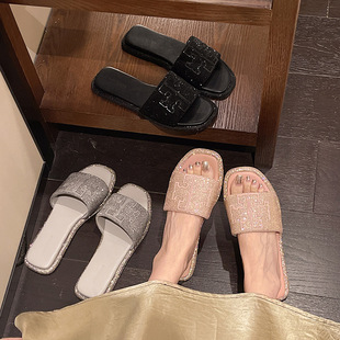 ƽ����ЬŮʿ2026�¿��ļ�һ���ϚW���r��Ƥ��ɳ������Ьslippers