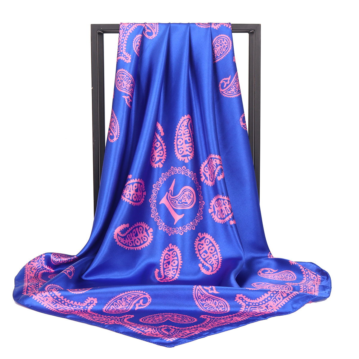 Casual, Daily Occasion Satin Material Cashew Nuts Pattern Women's Streetwear Cashew Nuts Satin Printing Silk Scarf