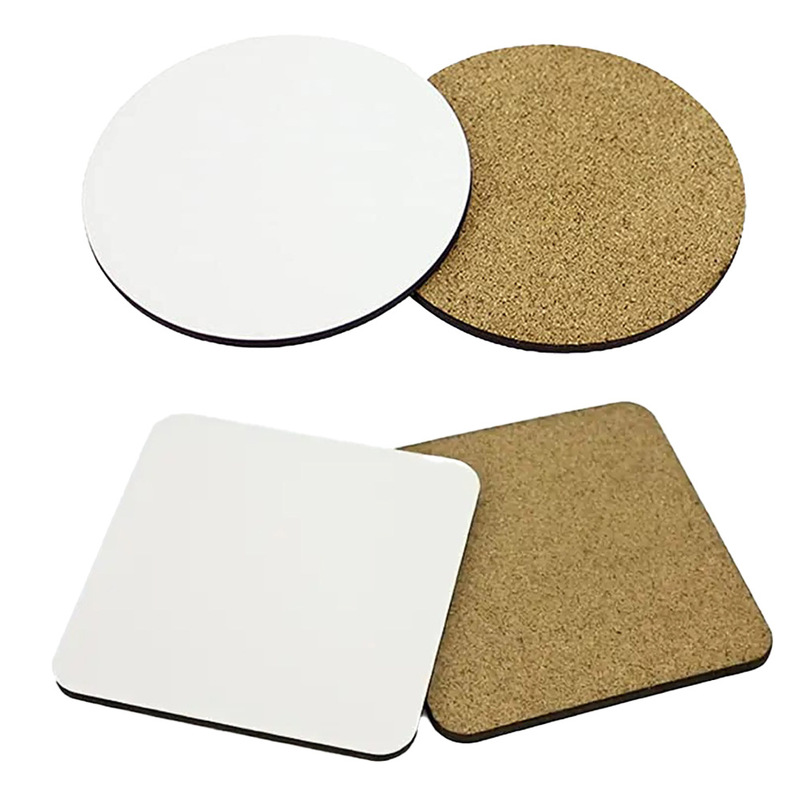 mdf coaster thermal transfer sublimation blank cork board thermal transfer blank cork coaster MDF board painting