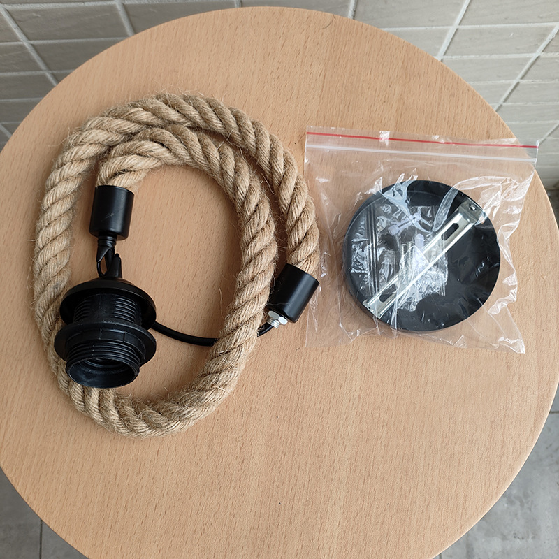 Bolsa de accesorios de araña de cuerda de cáñamo grueso de 1m