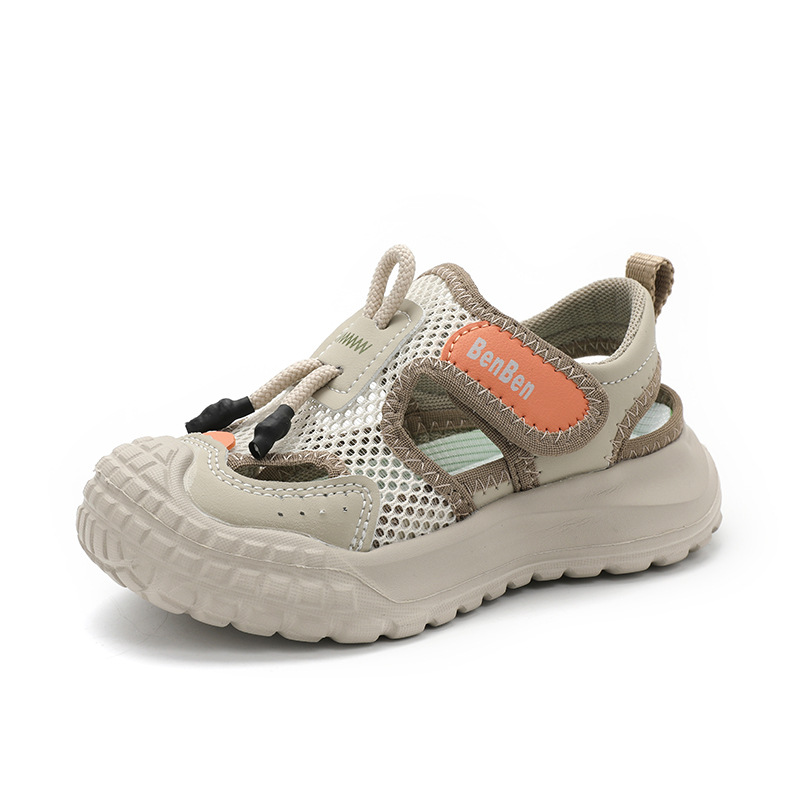 Sandalias Baotou para niñas 2025 verano nuevo estilo niños malla transpirable zapatos deportivos de playa zapatos de red huecos para niños de mediana edad image 6