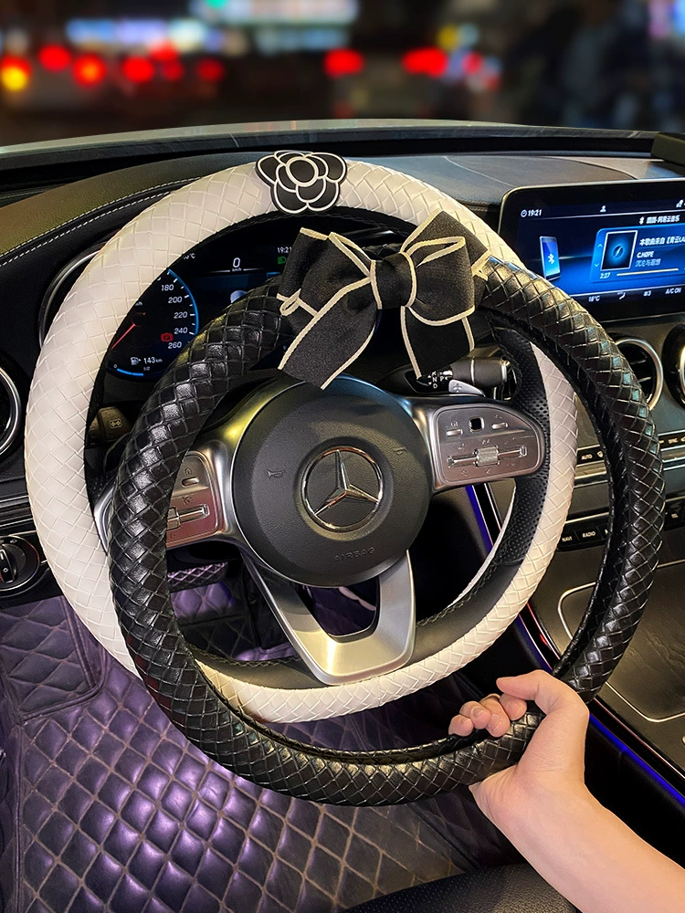 Чехол на руль автомобиля женский милый женский онлайн знаменитости тканая веревка четыре сезона универсальный Нескользящий Впитывающий пот Летний чехол на руль