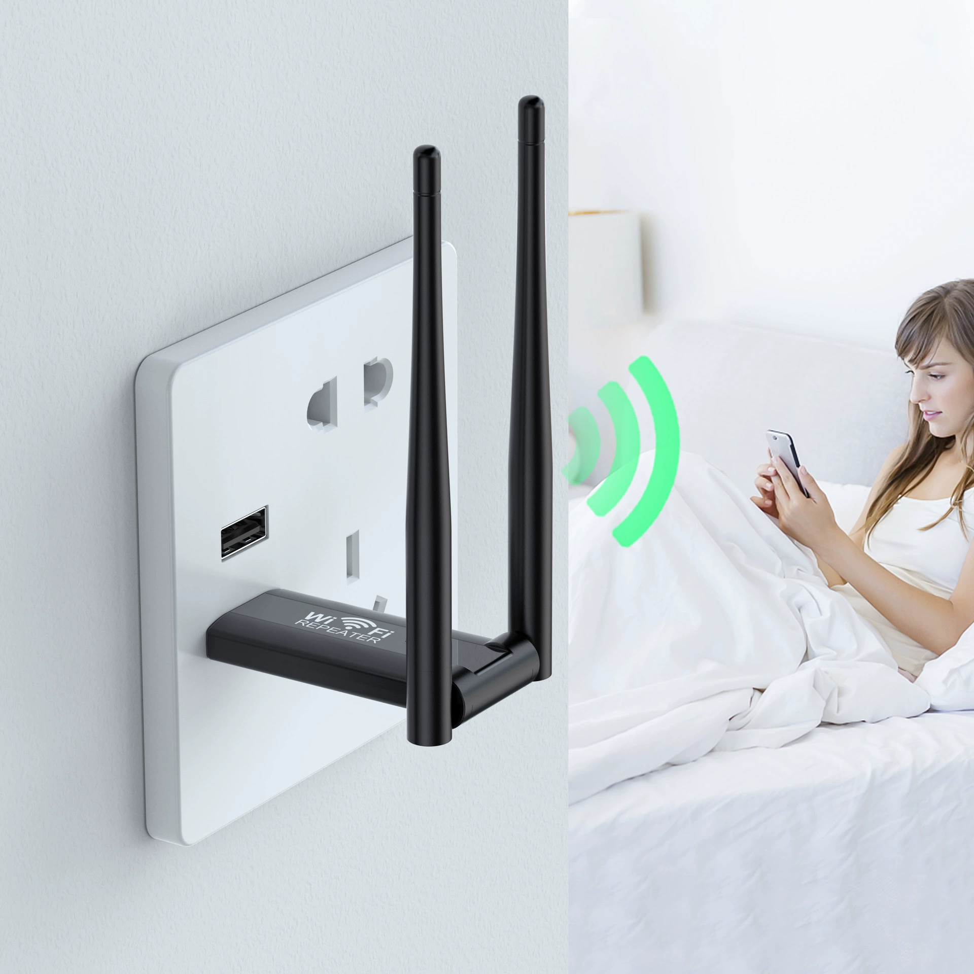 USB-беспроводной повторитель маршрутизации сигнала wifi 300М сетевое расширение усилитель новый переносной