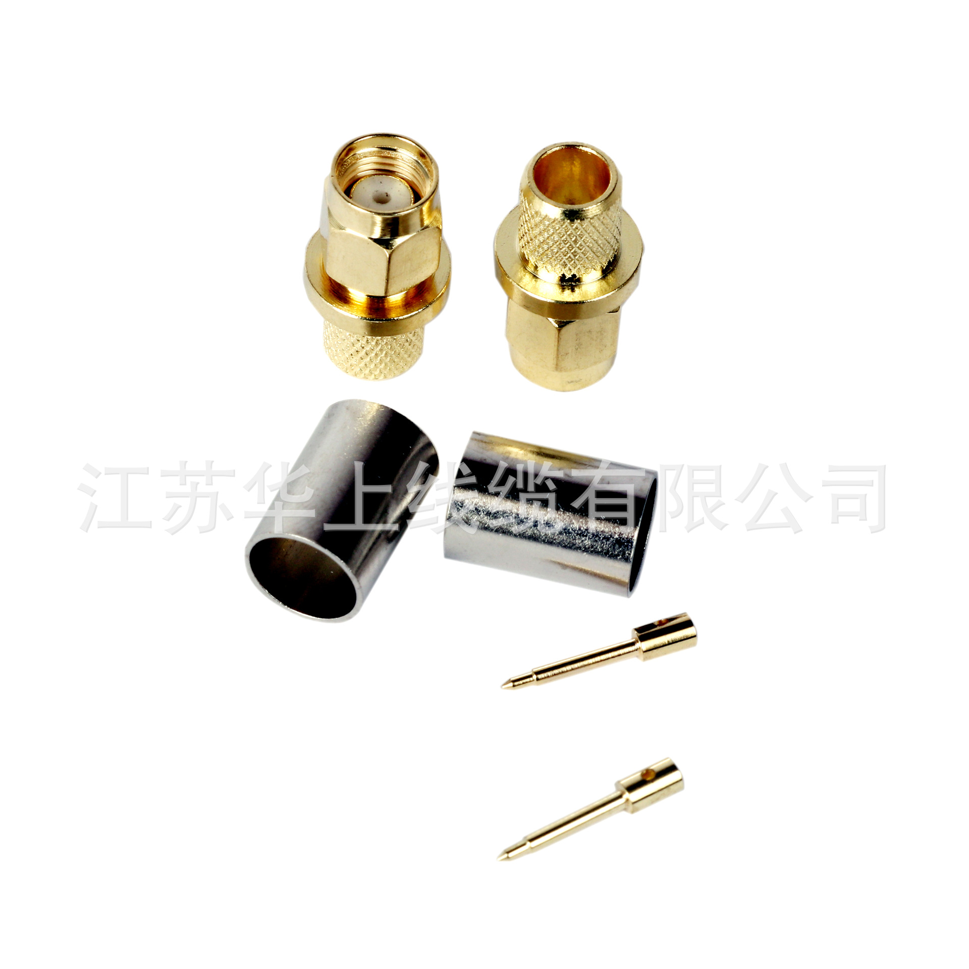 全铜镀金 SMA-C-J5 可接RG60线 内螺内针 标准SMA公头 RF射频接头