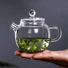 高硼硅玻璃小壶带盖手把壶迷你小容量泡茶壶一人用对嘴喝茶壶单壶