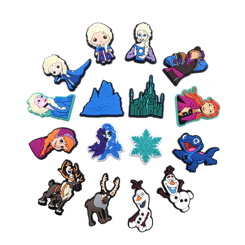 16 suit Cute Cartoon Frozen Series Cave Shoes Flower Shoes Buckle Personality DIY Shoes Accessories 16 suit Cute Cartoon Frozen Series Cave Shoes Flower Shoes Buckle Personality DIY Shoes Accessories