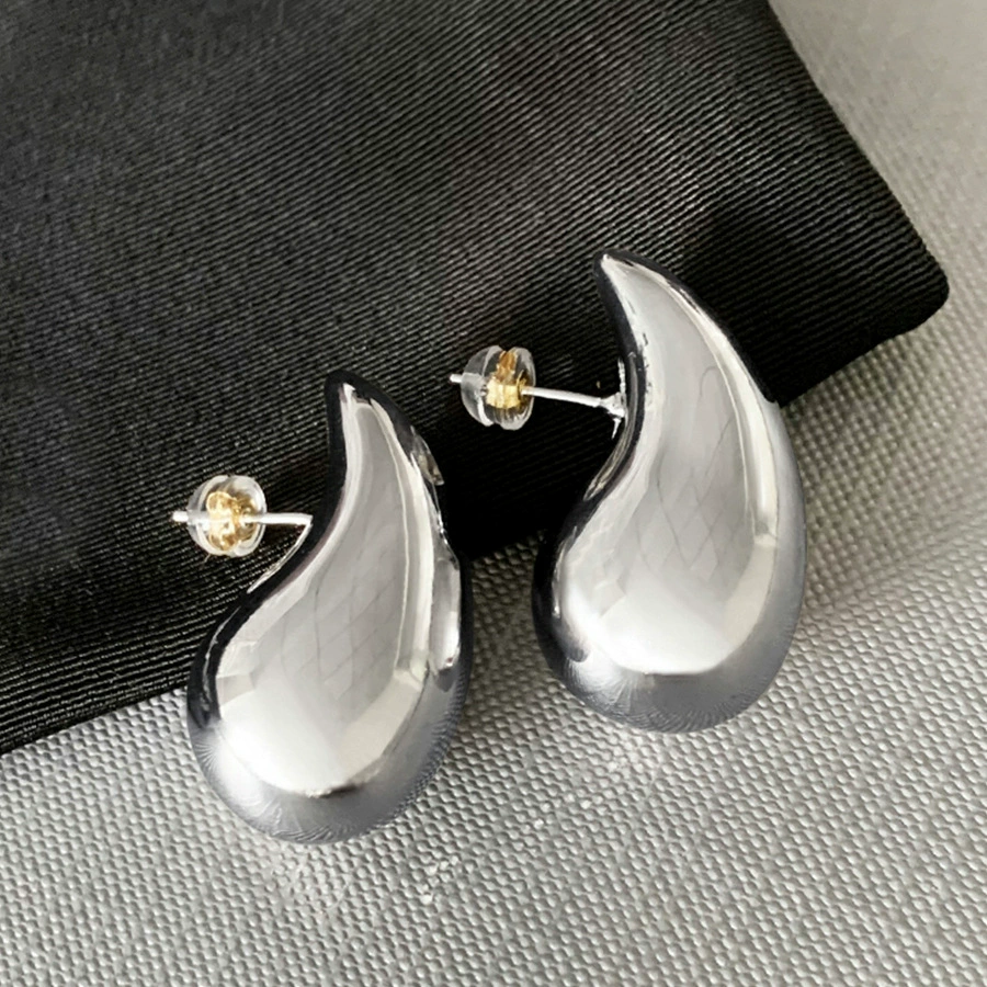 Серьги, дизайн слезка, 24K позолота или серебро, размеры XS–XL