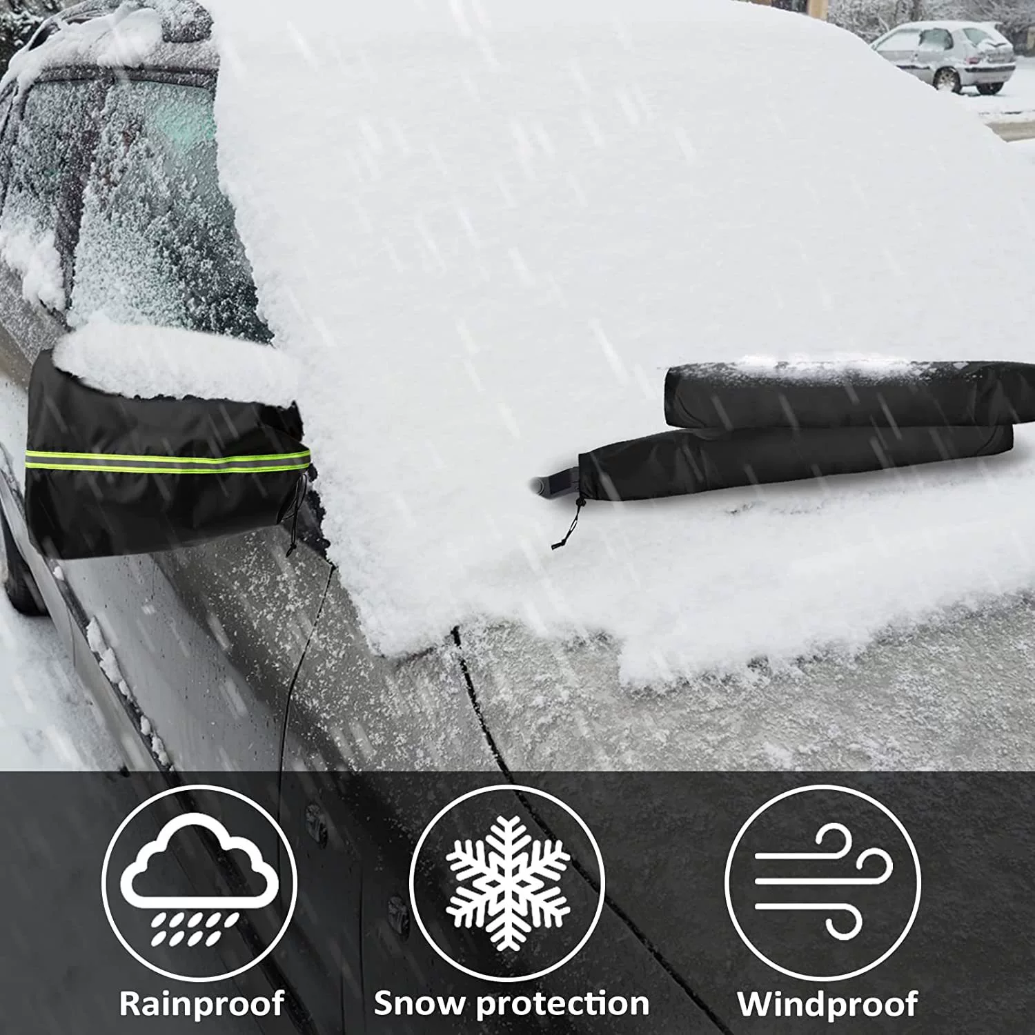 5 шт./Компл. Универсальная зеркальная крышка и крышка стеклоочистителя водонепроницаемая, солнцезащитная, Пыленепроницаемая, подходит для небольших