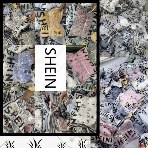 SHEIN разные товары для внешней торговли: топы, жилеты, платья-бретельки, костюмы, разная женская одежда, разные товары для внешней торговли.