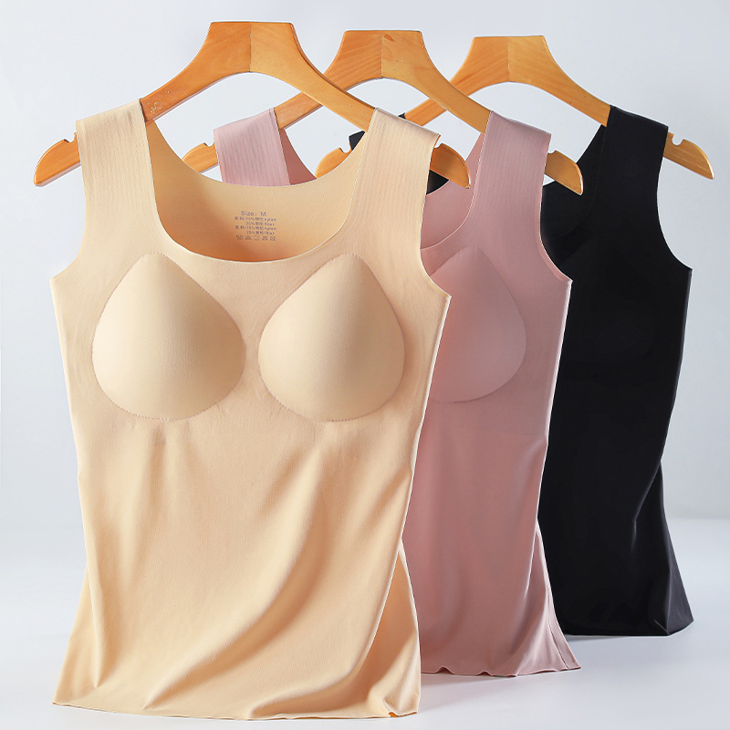 New Women's Vest Bra Two-in-One Breathable Comfortable Skin-Friendly Refreshing Cool Shaping Top Bra Gathering to Prevent Light New Women's Vest Bra Two-in-One Breathable Comfortable Skin-Friendly Refreshing Cool Shaping Top Bra Gathering to Prevent Light