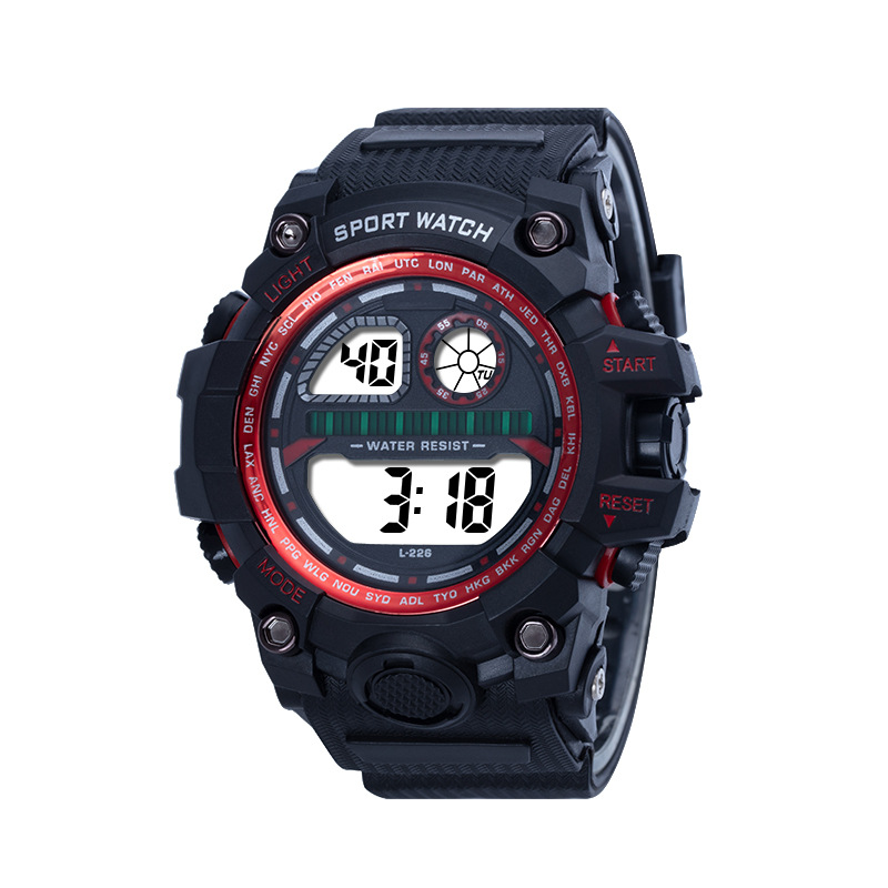 Gaof deportes estilo simple reloj al aire libre multi-funcional impermeable de los hombres de moda estudiante luminoso reloj de alarma al por mayor