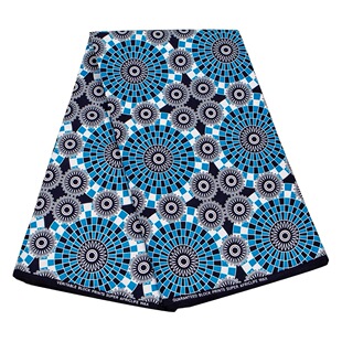 Cotton african ethnic style batik printing double-sided geometric printed cloth african fabric 6 yards for sale