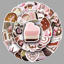 50张粉棕ins风甜美贴纸卡通精美装饰笔记本DIY涂鸦奶茶杯咕卡贴纸