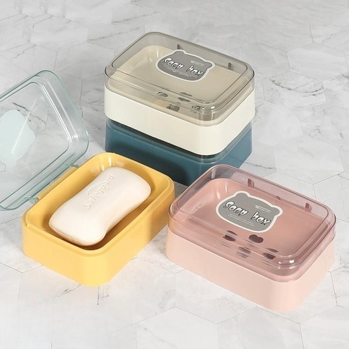 Wholesale new flip-top soap box drainable soap storage box with lid for home bathroom simple soap box