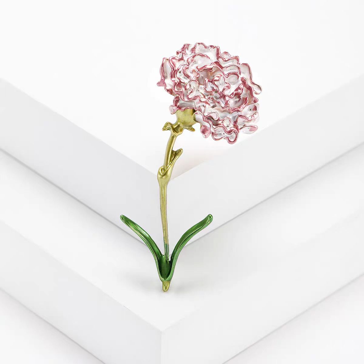 K-Style of the New High-End Carnation Brooch Women's Fashion Creative Versatile Floral Collar Pin Shirt Corsage Decoration