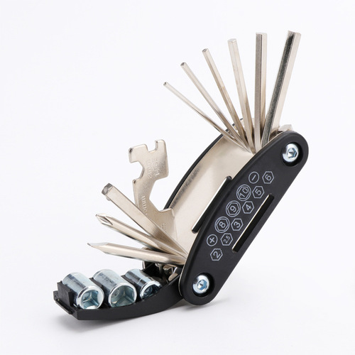Multi-functional bicycle combo tool for life and travel, maintenance and repair, hexagonal combination tool