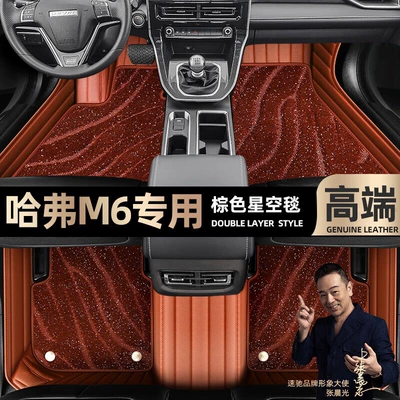 Ayaqaltılar (Kovriklər) car 17-21 all-inclusive car mats - brown-leather-brown-starry-sky-blanket-double-layer